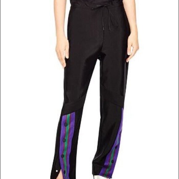 Sandro Womens 42 Size 10 US Patricia Stripe Track Pants Pull On Drawstring Waist - Picture 1 of 12